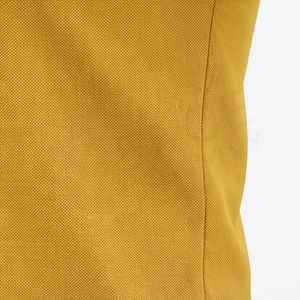 <b>Men's</b> Mustard <b>Yellow</b> Short Sleeve Polo <b>Shirt</b> With Black Collar And Cuffs Casual Knitted Solid Design Regular Fit - Product Image 5