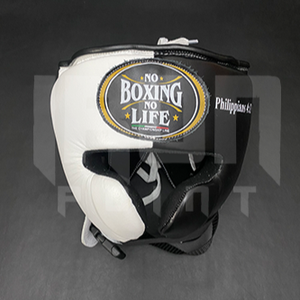 Protège-joues personnalisable de haute qualité « No Boxing No Life », en cuir de vachette de première qualité, avec poignées lacées épaisses à 4 couches pour l'entraînement - Product Image 2