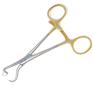 New Arrival Manual Orthopedic Instrument Set 5.5 Plate <b>Bone</b> Holding Forceps Long Ratchet Curved Design Durable Stainless - Product Image 1