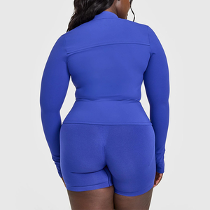 Best Selling Breathable Outdoor Running Sports <b>Yoga</b> <b>Jacket</b> for Women Solid Slimming Zipper Long-Sleeve <b>Yoga</b> Fitness <b>Jacket</b> Top - Product Image 4