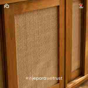 Premium Teak Wood Rattan <b>Sideboard</b> Buffet <b>Cabinet</b> Dining Room Storage Modern Minimalist Hotel Furniture Indonesia - Product Image 2