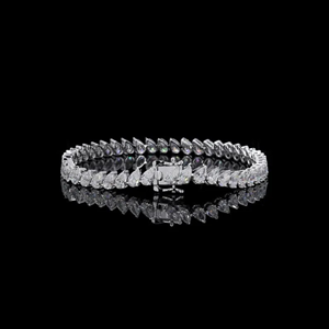 Pulsera de tenis de moissanita VVS de plata de ley 925 con corte de pera, joyería de lujo, proveedor mayorista - Product Image 6