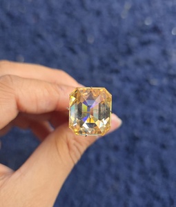 โมอิสซาไนต์สีเหลืองทรงแอสเชอร์ 16.50 กะรัต สำหรับทำเครื่องประดับและสินค้าอื่นๆ - Product Image 4