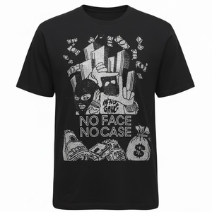 Camiseta Gráfica Negra sin Estampado para Hombre, Manga Corta, Cuello Redondo, Estilo Urbano - Product Image 6