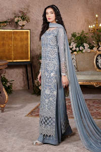 Robes de mariée de créateur à manches longues et col montant, robes de soirée pakistanaises de luxe brodées, longues, pour occasions spéciales - Product Image 2