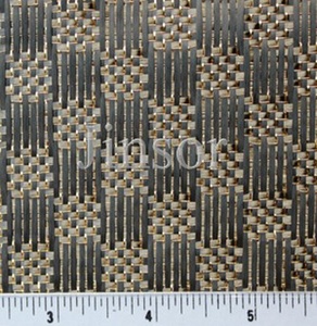 Tela de fibra de carbono con purpurina dorada - Product Image 6