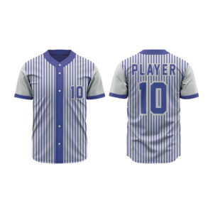 Camiseta de Béisbol Sublimada Personalizada para Hombre, Transpirable, a Rayas, con Botones, Uniforme de Softbol, Manga Corta, Ropa Deportiva - Product Image 3