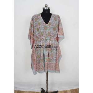 Vestido de Verano Ligero Coreano de Algodón 100% Puro Hecho a Mano para Mujer, Estilo Vintage Formal, Transpirable, con Volantes, Tipo Kaftan, para Noche o Playa - Product Image 3