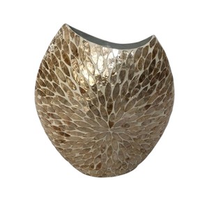<b>Unique</b> Shell Inlay <b>Vase</b> for Living Room Decoration - Product Image 1