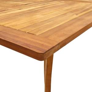 Juego de Comedor de Madera de Acacia Sólida con Cojines de Poliéster y Ratán Sintético en Color Beige, Conjuntos para Jardín - Product Image 6