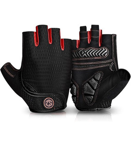 Custom Sports Training Fitness Gym Cycling Workout Weight Lifting Palm Pain Relief Anti <b>Slip</b> Shock Absorbing <b>Half</b> Finger Gloves - Product Image 4