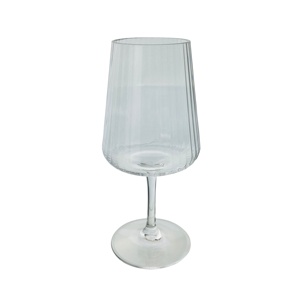 Verre à vin rouge incassable en plastique côtelé pour fêtes et restaurants - Product Image 1