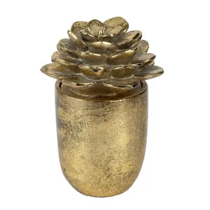 Escultura de Pareja de Búhos de Metal Hecha a Mano, Decoración Romántica de la Naturaleza, Zinc Chapado en Oro Pulido para Decoración de Habitaciones por Zahid Exports - Product Image 5