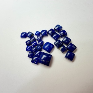Lot en gros de cabochons carrés en lapis-lazuli naturel 6x6 mm, dos plat, calibrés, pierres précieuses en vrac pour la fabrication de bijoux - Product Image 4