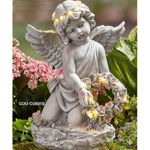 Décoration de jardin en forme d'ange avec LED solaire certifiée IP65, petite taille, batterie incluse - Product Image 2