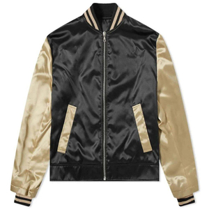 Blousons coupe-vent en satin personnalisables pour hommes avec capuche pour la saison hivernale, finition de qualité supérieure, blouson bomber surdimensionné - Product Image 1