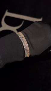 Custom CVD Lab Grown Diamond <b>Bracelet</b> Real 10K 14K Solid Gold Rhodium Plated Brilliant Cut Tennis <b>Bangle</b> Unisex Wholesale Party - Product Image 4