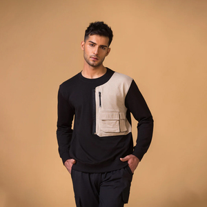 Conjunto Deportivo para Hombre con Sudadera con Capucha y Bloques de Color, Pantalones Jogger, Antibacterial, Ecológico, Poliéster/Algodón, Ropa Urbana - Product Image 5