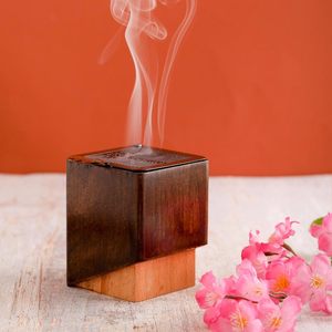 Brûleur d'encens de luxe en calligraphie arabe, en résine et métal, Mubkhar, support pour Bakhoor, vente en gros, brûleur d'Oud carré vert, décoration d'intérieur, Mubkhar - Product Image 3