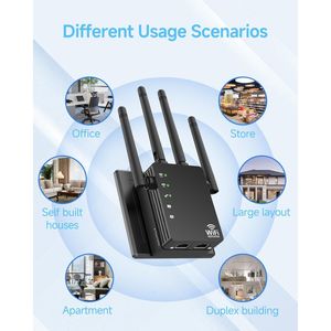 Ripetitore WiFi a Lungo Raggio per Casa, Copertura 1200 m², Amplificatore di Segnale per 105 Dispositivi - Product Image 3