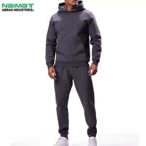 Conjunto Deportivo de Forro Polar con Capucha para Hombre de Naimat Abbas Industries, de Secado Rápido, Color Sólido, Sudadera de Manga Larga con Cordón Ajustable - Product Image 1