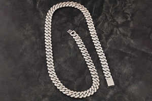 Collar de Plata de Ley 925 con Eslabones Cubanos y Moissanita, Certificado por GRA, Cadena de Joyería de Moda Personalizada para Hombres y Mujeres - Product Image 4