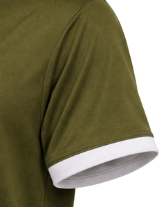 Mens Olive Green White Sports <b>T</b> <b>Shirt</b> & Shorts Set Breathable Quick Dry Gym Wear Athletic Running Training Activewear Outfit Set - Product Image 5