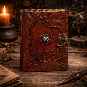 Carnet de notes Hocus Pocus en cuir rigide – Grimoire des Ombres, authentique accessoire de sorcellerie, journal de sorts, cadeau d'Halloween haut de gamme - Product Image 2