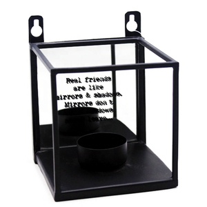Premium Quality Glass and Iron <b>Black</b> <b>Candle</b> <b>Holder</b> Modern Design <b>Candle</b> Stand for Wedding and Party Decor - Product Image 1