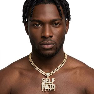 Colgante de diamante cultivado en laboratorio estilo Hip Hop, con letra personalizada, de plata 925 con baño de rodio y chapado en oro de 18K, para hombre - Product Image 2