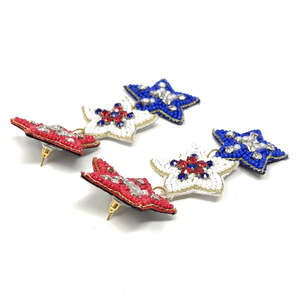 Pendientes de Lujo Hechos a Mano con Cuentas de Vidrio en Forma de Flor y Estrella, Pendientes Florales con Cuentas, Joyería de Moda para Mujer, OEM ODM - Product Image 4