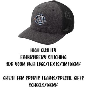 Gorra Trucker Personalizada C302 con Bordado, Malla Trasera y Textos de Logotipo Adicionales, Color Melange - Product Image 4