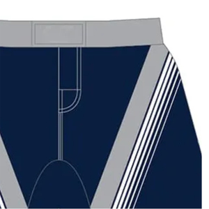 Shorts en tricot bleu marine pour homme, taille mi-haute élastique, coupe décontractée, longueur courte, vêtements de sport - Product Image 2