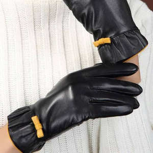 Gants longs en cuir de mouton, élégants, pour club, sur mesure, gants d'hiver en cuir de haute qualité - Product Image 2