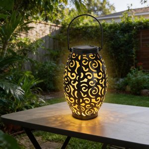 Linterna Solar para Exteriores, Lámparas Colgantes de Jardín, Luces Solares con Asa, Metálicas Retro, Impermeables - Product Image 5