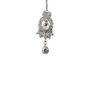 Vintage Rhinestone Hair Pendant With Teardrop Crystal Decorative Wedding Jewelry - Product Image 1