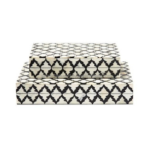 Boîte vintage de luxe faite à la main, personnalisée, avec incrustations d'os, en résine, modèle petit, pour l'emballage, l'affichage, les bijoux, la décoration de la maison, ange - Product Image 6