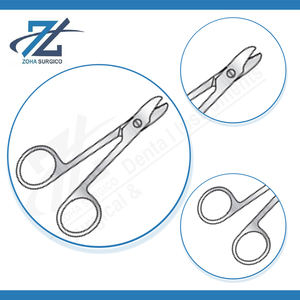 Ciseaux de coupe de fil manuels de haute qualité, 110 mm de long, en acier inoxydable chirurgical, instruments certifiés CE, fabriqués au Pakistan - Product Image 4