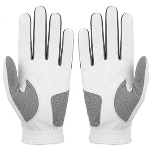 Gant de golf personnalisé en cuir PU blanc antidérapant pour droitier, unisexe, à enfiler - Product Image 3