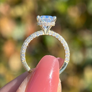 Anillo de Compromiso Unisex con Diamante Ovalado en Forma de Pera de 2.23 Quilates, Cultivado en Laboratorio, Certificado IGI, Anillo de Eternidad de Oro Vermeil de 14k para Boda, Fiesta o Aniversario - Product Image 3