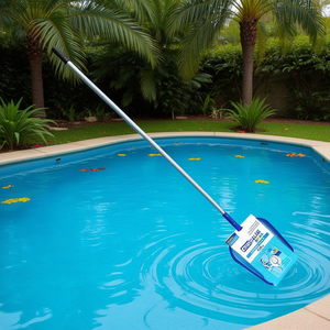 Rastrello per foglie Criscolor 185 cm con manico lungo in plastica per la pulizia della piscina - Product Image 3