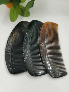 Peigne en corne naturelle de qualité antique fait à la main, peigne en corne de buffle sculpté, super peigne pour cheveux et barbe, vente en gros, marketing - Product Image 6