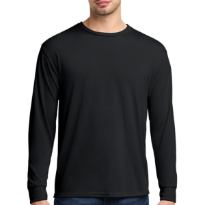 Camiseta de Manga Larga para Hombre con MOQ Bajo – 100% Algodón, 220 GSM, Camiseta Lisa de Alta Gramaje para Impresión Personalizada y Logotipo, Estilo Casual - Product Image 1
