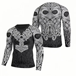 Rashguard en polyester/spandex, couleur personnalisée, manches longues, MMA et Jiu Jitsu, avec impression numérique, respirant, unisexe - Product Image 6