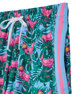 Pantalones Cortos de Malla para Hombre, Cintura Elástica, Transpirables, con Logotipo Estampado en la Parte Delantera, Estilo Deportivo Informal, Sublimados - Product Image 3