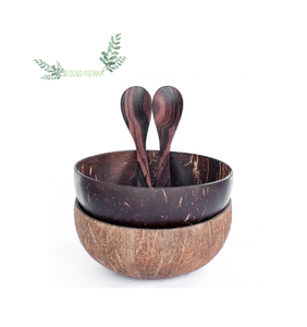 Organic Coconut Shell Bowl - Artisan Handcrafted Food Grade Fruit Salad Serving Bowls Eco Friendly Tableware From Eco2go Vietnam - Product Image 1