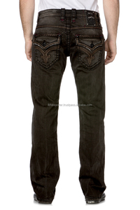 High Quality <b>Jeans</b> With Embroidery Design on Back Pocket - Product Image 4