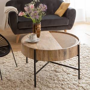 Table basse ronde Vandana Aston Vista en bois et cannage - Product Image 2