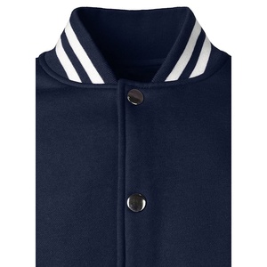Customizable Winter Streetwear Men's Vintage Style Eco-Friendly Denim Varsity <b>Jacket</b> Regular Fit Baseball Theme <b>Fleece</b> <b>Lining</b> - Product Image 3