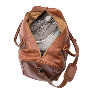 กระเป๋าเดินทางหนังแท้แบบมีซิป น้ำหนักเบา สไตล์วินเทจ ขนาดใหญ่ จุของได้เยอะ พกพาสะดวก พร้อมฮาร์ดแวร์สีทอง - Product Image 6